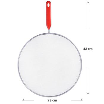 Preview: Protection Anti-éclaboussures Poêle - Cuisine Propre & Sans Brûlures - Acier Inoxydable Ø 29 cm - Adaptée Toutes Tailles - Facile à Nettoyer
