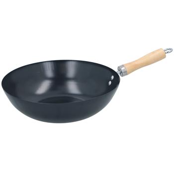 Preview: Wok pan with wooden handle, Ø 30 cm