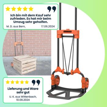 Preview: Leichte Klappkarre (bis 65 kg Traglast): Kompakt zusammenfaltbar & einfach zu verstauen, robuste Konstruktion für mühelosen Transport, Ihr mobiler Lastenträger für unterwegs Preview: Leichte Klappkarre (bis 65 kg Traglast): Kompakt zusammenfaltbar & einfach zu verstauen, robuste Konstruktion für mühelosen Transport, Ihr mobiler Lastenträger für unterwegs