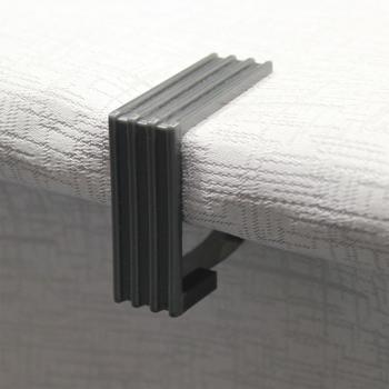 Preview: Tischtuchklammern 4er-Set - Sicherer Halt für Tischdecken bei Gartenpartys & Festen - Robust, rostbeständig, Anthrazit, 6x5.3 cm