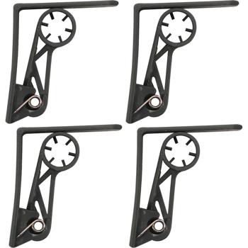 Tischtuchklammern 4er-Set - Sicherer Halt für Tischdecken bei Gartenpartys & Festen - Robust, rostbeständig, Anthrazit, 6x5.3 cm