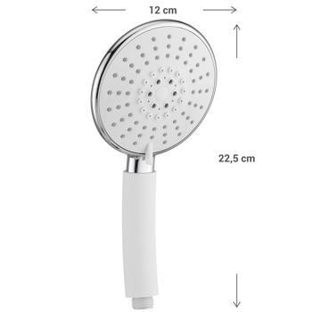 Preview: Soffione con 5 modalità di getto d‘acqua e funzione di risparmio idrico