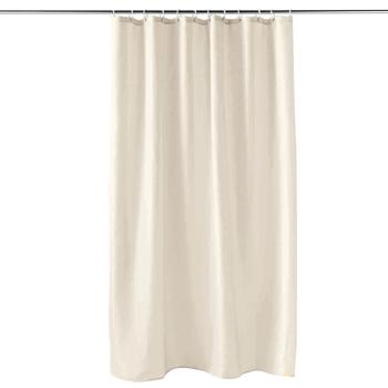 Preview: Shower curtain with hook, natural 180 x 200 cm