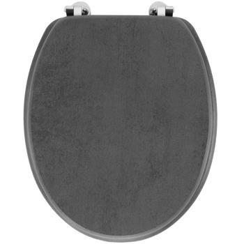 Preview: Toilettendeckel Alu Optik - zeitlose Eleganz für Bad & Gäste-WC - hygienisch, robuste Metallscharniere, universelle Grösse 37,5 x 46 cm Preview: Toilettendeckel Alu Optik - zeitlose Eleganz für Bad & Gäste-WC - hygienisch, robuste Metallscharniere, universelle Grösse 37,5 x 46 cm