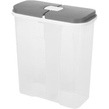 Preview: Boîte à provisions 2850 ml - 2 compartiments séparés avec couvercles individuels - Conservation hygiénique farine sucre riz - Anti-mites anti-poussière