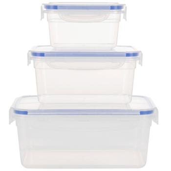 Preview: Boîtes à provisions, lot de 3 500/900/1500ml, transparentes