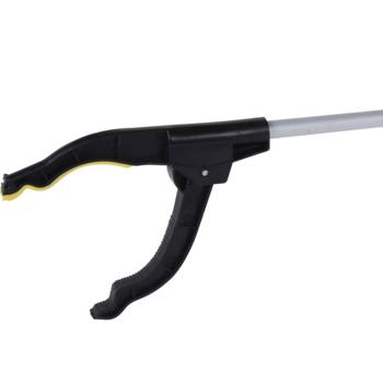 Preview: Greifzange 76 cm – leichte & robuste Aluminium-Greifhilfe in Silber/Schwarz – ergonomisch, rutschfest & ideal für Müllsammlung, Haushalt & Garten