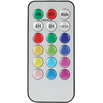 Preview: Set di 4 luci LED con telecomando - luci a spinta senza fili con 12 colori - a batteria e versatili - per la decorazione e l‘illuminazione