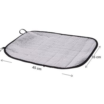 Preview: Alu Sitzkissen Thermo-Sitzmatte 35x44cm - Wasserdicht, Faltbar, Thermoeffekt - Ideal für Camping, Outdoor, Stadion, Festivals - Inkl. elastischer Bänder