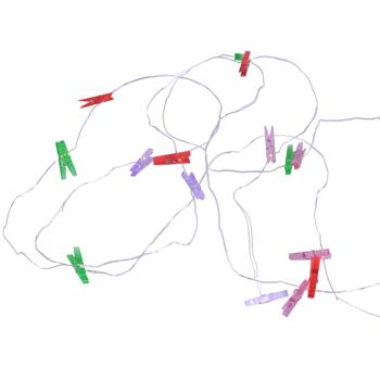 Preview: Ghirlanda di quadri con luci LED, 16 clip per quadri