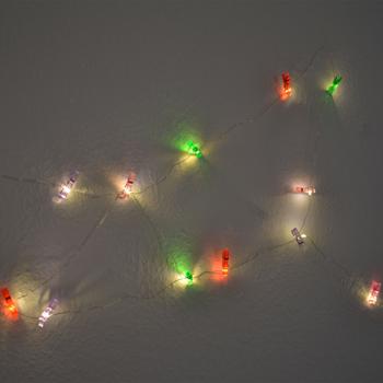 Preview: Ghirlanda di quadri con luci LED, 16 clip per quadri