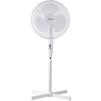 Preview: Pedestal fan, white, height-adjustable, 45 W, Ø 40 cm