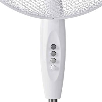 Preview: Pedestal fan, white, height-adjustable, 45 W, Ø 40 cm