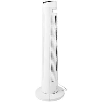 Preview: Powerful tower fan with 3 speed settings, oscillation & remote control, quiet & energy-saving, 50 W - ideal for home & office