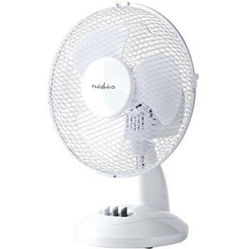Preview: Powerful table fan, white, Ø23cm - 22 watts, 2 speeds, oscillating head & tiltable, for optimum cooling anywhere