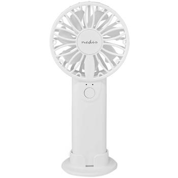 Preview: Ventilateur à main compact - 2 vitesses, silencieux, idéal sac à main, bureau, voyages, canicule - Blanc, Ø 6 cm, 60g, 3V, AA/LR6