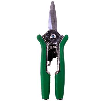 Preview: Sécateur de jardin ergonomique - Coupe précise fleurs et branches jusqu‘à 6 mm - Lame acier inoxydable - 15 cm, vert - Sécurité intégrée