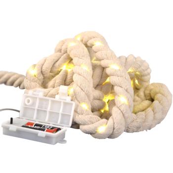 Preview: Stimmungsvolle LED-Seil-Lichterkette, warmweiss, 5m: Flexible Beleuchtung für Innen & Aussen, für Garten, Balkon & Ambiente