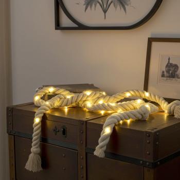 Stimmungsvolle LED-Seil-Lichterkette, warmweiss, 5m: Flexible Beleuchtung für Innen & Aussen, für Garten, Balkon & Ambiente