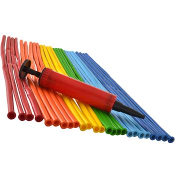 Preview: Set per modellare i palloncini, 30 pezzi + pompa a mano