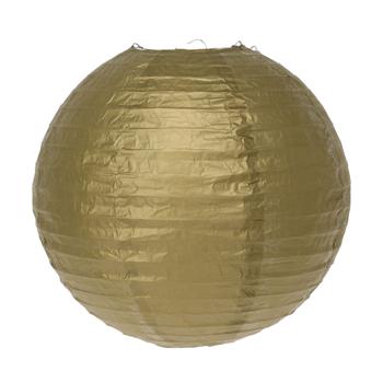 Preview: Lampions en papier 6 pièces - Blanc & Or - 3 tailles (Ø 20, 25, 30 cm) - Décoration Fête Jardin Anniversaire - Suspendre avec LED (non incluses)