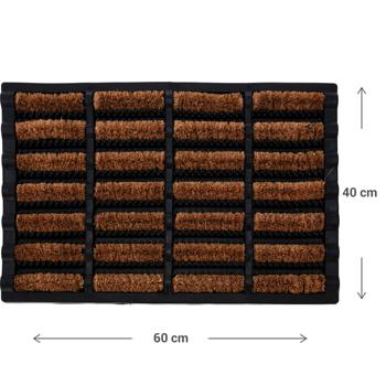 Preview: Fussmatte Kokosfasern - Effektiver Schmutzfang Türeingang - Robust, 60x40 cm, 2.5 kg, Schützt Böden, langlebig, pflegeleicht, hygienisch
