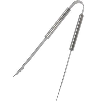 Preview: Stainless steel barbecue cutlery set (3-piece): Professional quality barbecue tongs, turner & fork, durable, easy to clean & perfect for any barbecue