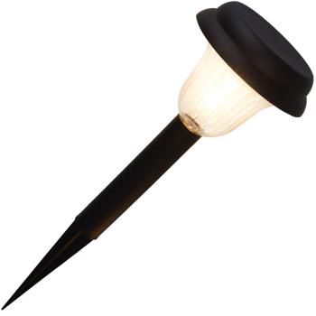 Preview: Set di luci per sentieri con picchetto a terra: 4 pezzi, nero, 16x16x45cm, cavo da 5m, illuminazione da giardino bianco caldo - per sentieri sicuri