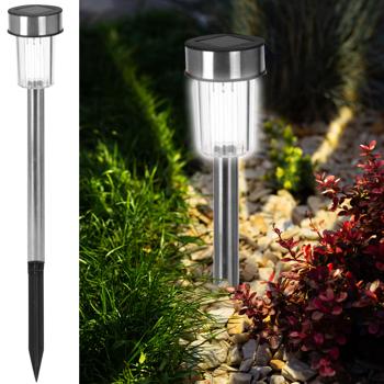 Solar garden lamp with ground spike, warm white, 36.5 cm