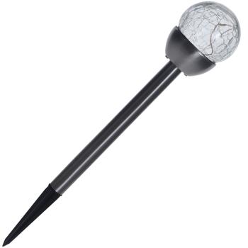 Preview: Dekorative Solar-Kugellampen: 5 Stück, 36cm, Edelstahl & Glas, warmweiss - ideal für Gartenwege, Terrassen, Beete - hochwertiges Ambiente