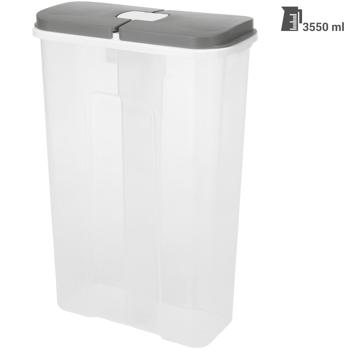 Preview: Lot de 2 boîtes à provisions XL - 2 compartiments séparés 3550ml avec couvercles individuels - Rangement hygiénique pour cuisine