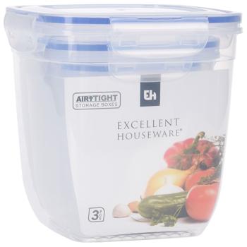 Preview: Storage containers, set of 6, 2 x 1100/1950/3250 ml each, transparent