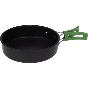 Preview: Set de cuisine de camping 2 pièces - Ustensiles aluminium anodisé compacts durables pour campeurs globe-trotters - Poignées pliables résistantes