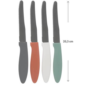 Preview: Set di coltelli da bistecca, 4 pezzi in diversi colori, 20,5 cm