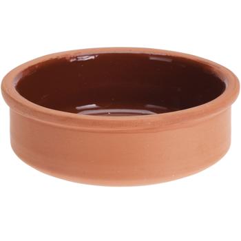 Preview: Tapas Schalen Set 3 Stück Ø 12x4cm - Terracotta mit glasierter Innenseite für mediterrane Gerichte & Snacks - Robust, langlebig & leicht zu reinigen