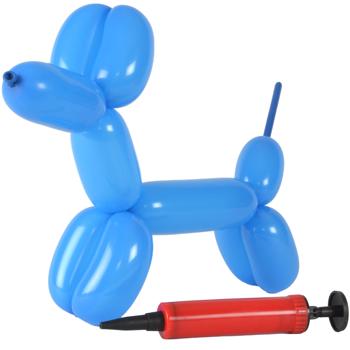 Preview: Ballon-Modellier-Set - 60 Stück & 2 Handpumpen für Kindergeburtstage - Fördert Kreativität, inkl. Regenbogen-Ballons & Pumpe, sofort startklar