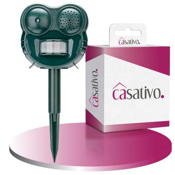 Preview: Répulsif à ultrasons 2-en-1 - Flash LED & détecteur de mouvement 70m² - Anti-chats, chiens, oiseaux, rongeurs - Sans poison - Installation facile - Jardin, garage