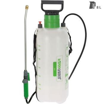 Preview: Drucksprüher 8L mit Messingkopf - Gleichmässige Dünger-/Pflanzenschutzmittel-Verteilung - Robuster Messing-Edelstahl-Kunststoff - Mit Tragegurt - Ideal für Garten & Pflanzenpflege