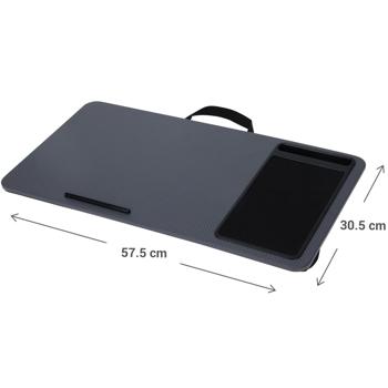 Preview: Comodo tavolo per laptop da letto, 57,5 x 30,5 x 4 cm: per lavorare e guardare le serie in tutta tranquillità, leggero e stabile