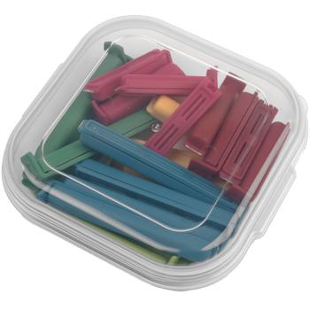Preview: Clips Fraîcheur Multicolores (Lot de 24) - Conservation Optimale Aliments - 3 Tailles: Petit, Moyen, Grand - Polypropylène - Pour Réfrigérateur & Congélateur