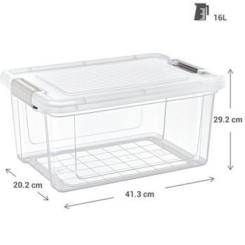 Preview: Boîte à provisions, 16 litres, transparent