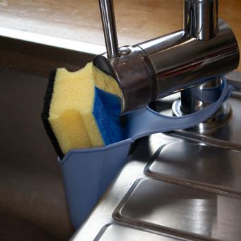 Preview: Flexible silicone sponge holder for the sink - hygienic drip tray for the dish sponge
