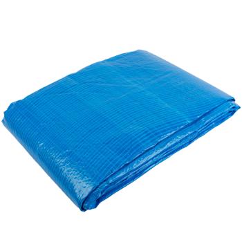 Preview: Bâche de protection polyéthylène - Imperméable & résistante intempéries pour jardin/camping/remorque - 4x6m bleu avec œillets de fixation