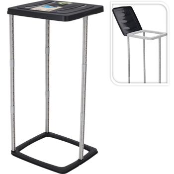 Preview: Collecteur de déchets 60L avec couvercle - Idéal tri des déchets, fêtes, travaux - Robuste, 90% plastique recyclé - Facile montage