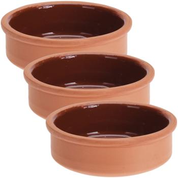 Preview: set of 6 terracotta tapas bowls - rustic serving bowls Ø 12 x 4 cm - heat-resistant, stylish & ideal for antipasti, dips, olives & snacks