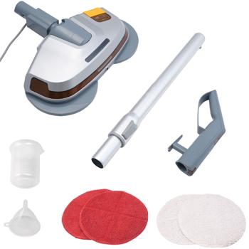 Preview: Nettoyeur de sol robuste, manche télescopique, patins microfibre, vaporisateur – pour stratifié, parquet, carrelage, marbre, ardoise