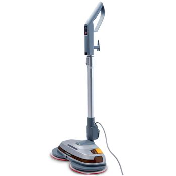 Preview: Robust deep-cleaning floor polisher, telescopic handle, microfiber pads, spray function, for laminate, parquet, tiles, marble, slate