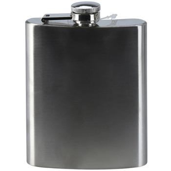 Preview: Flasque Acier Inoxydable - Randonnée/Fêtes - Whisky, Eaux-de-vie, Liqueurs aux Herbes - Bouchon Anti-Fuite - 207 ml - 13x9.5x2.5 cm - 107g