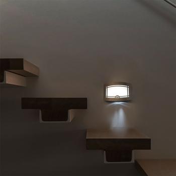 Preview: lot de 2 appliques murales LED lumineuses à piles, aluminium et plastique, 2 niveaux d‘éclairage 20-40 lumens, capteur de mouvement et de lumière PIR