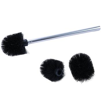 Preview: WC-Bürste aus Edelstahl, praktische und effiziente Toilettenbürste inkl. 3 Bürstenköpfen, Ø 8cm, schwarz, Bürstenkopf austauschbar Preview: WC-Bürste aus Edelstahl, praktische und effiziente Toilettenbürste inkl. 3 Bürstenköpfen, Ø 8cm, schwarz, Bürstenkopf austauschbar